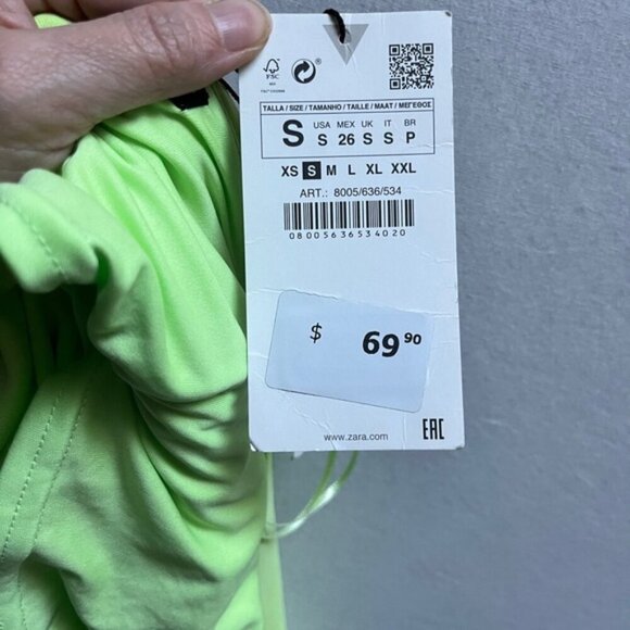 NWT Zara halter ruched midi dress Sz S - Picture 9 of 15